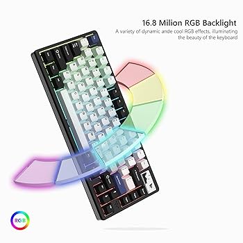 Amazon.com: Womier 75% Wireless Keyboard Gaming, Creamy